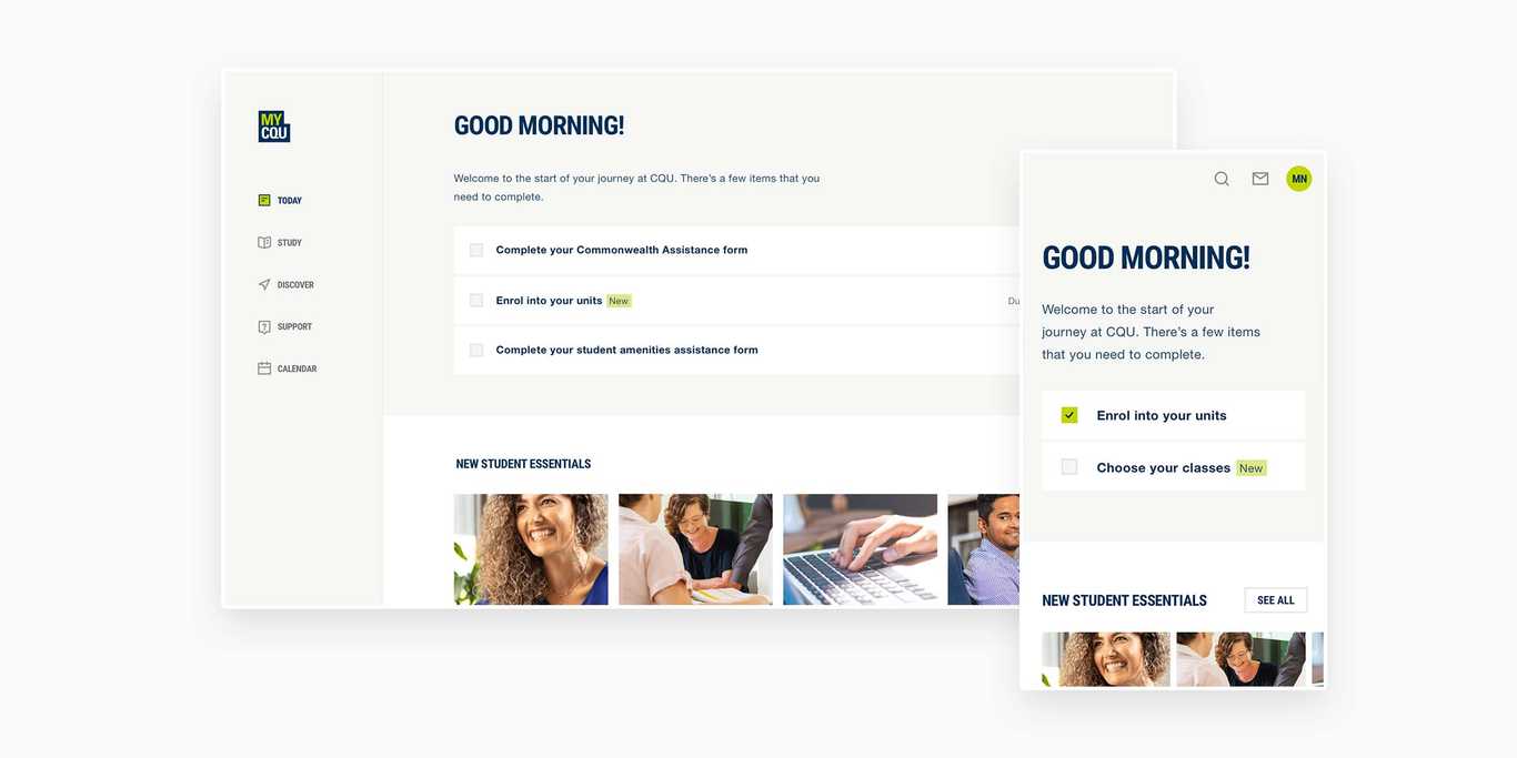 Cental Queensland University student portal